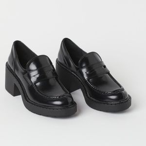 H&M block-heeled loafers